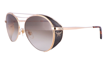 Double Bridge Aviator Sunglasses "Shiny Gold" MCM129S-739