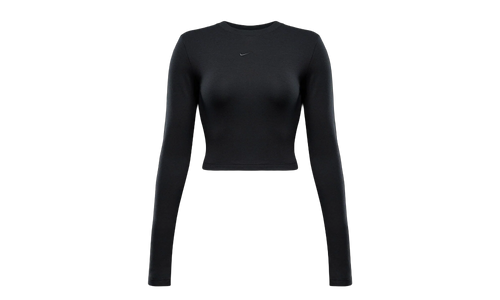 Sportswear Chill Knit Slim LS Cropped Top WMNS "Black" HF5322 010