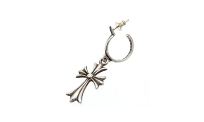 Tiny CH Cross Hoop Earring "Single Earring - Silver" CHRM0670