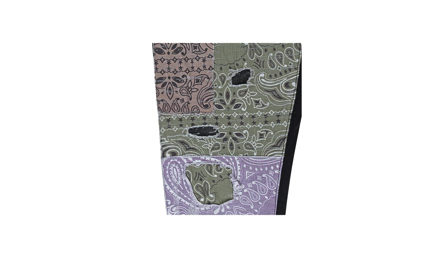 BANDANA ART PATCH JEAN "Aged Black" PF22MDS021