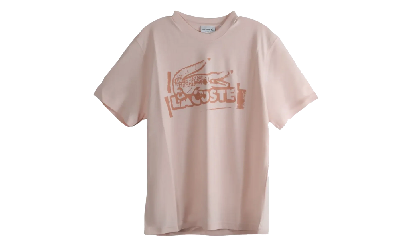 Printed Cotton Jersey T-Shirt "Light Pink / Beige" TH0284 GXI