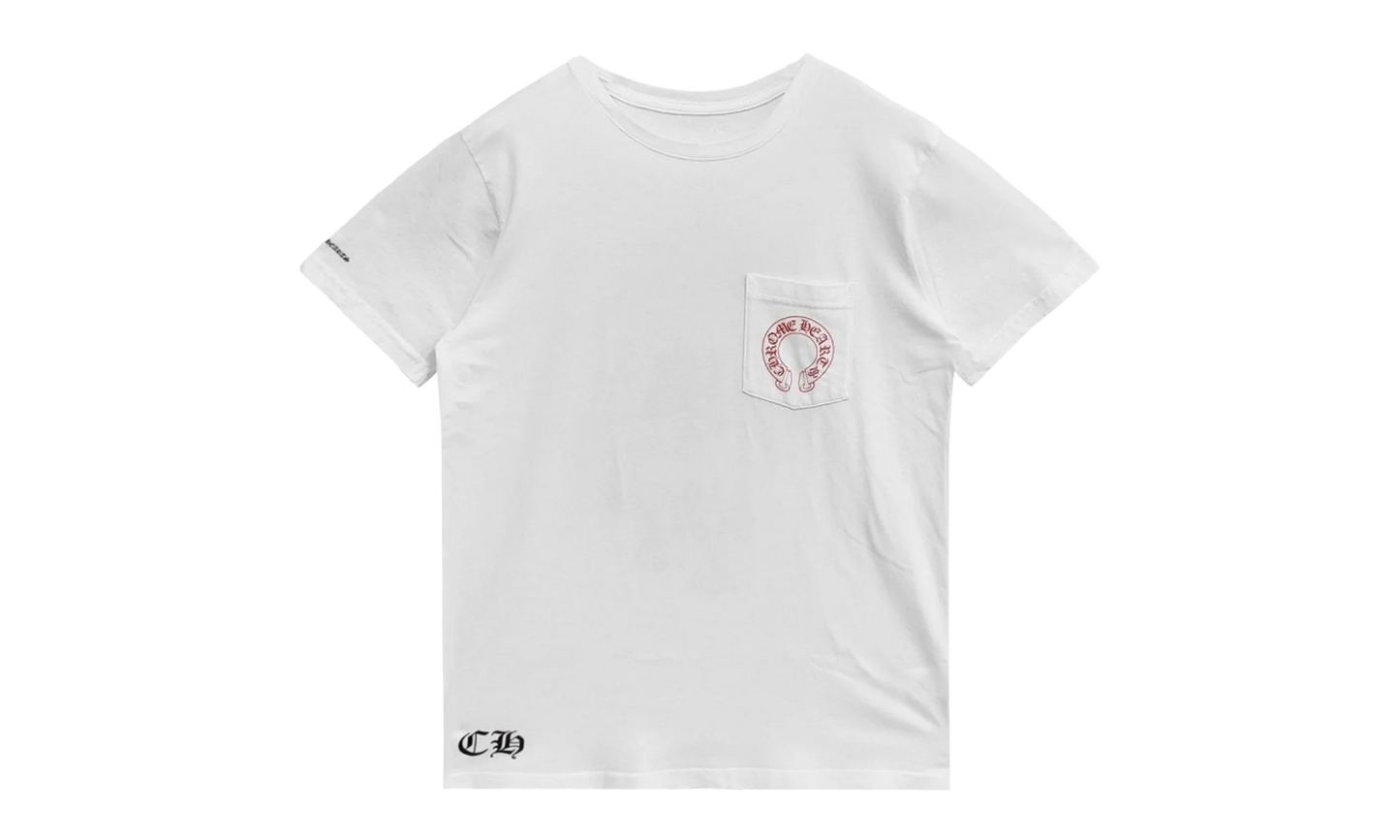 Cemetery Cross Red Horseshoe Tshirt "White/Red" CHRM0687