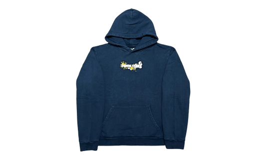 Embroidered Floral Logo Hoodie "Navy" DT282