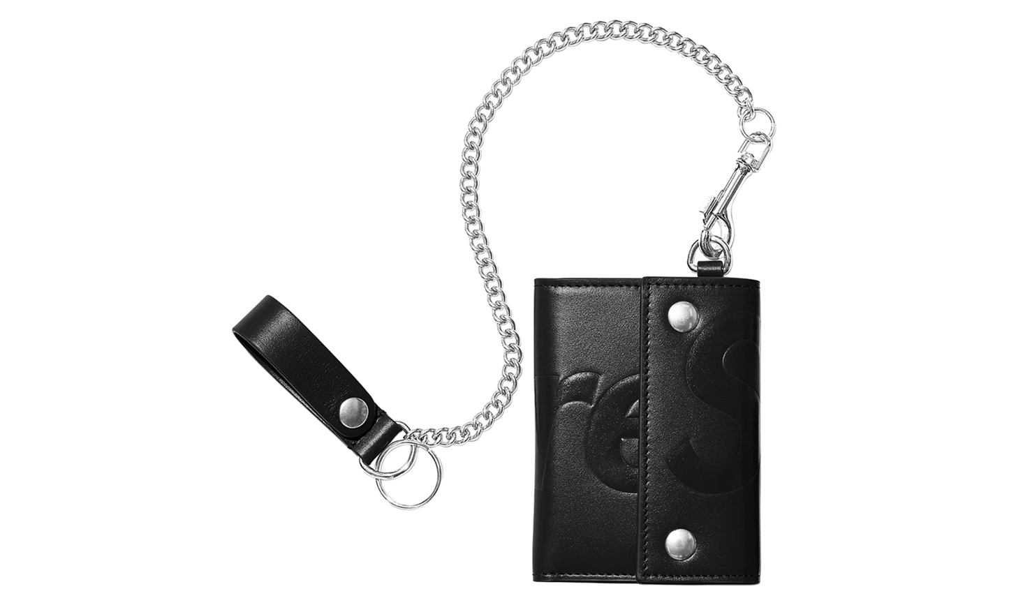 Leather Chain Wallet "SS25 - Black" SU27206
