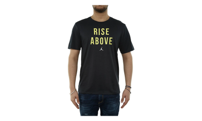 Jordan Jumpman Rise Above Mens T-Shirt "Black / Volt Yellow" 882100 011