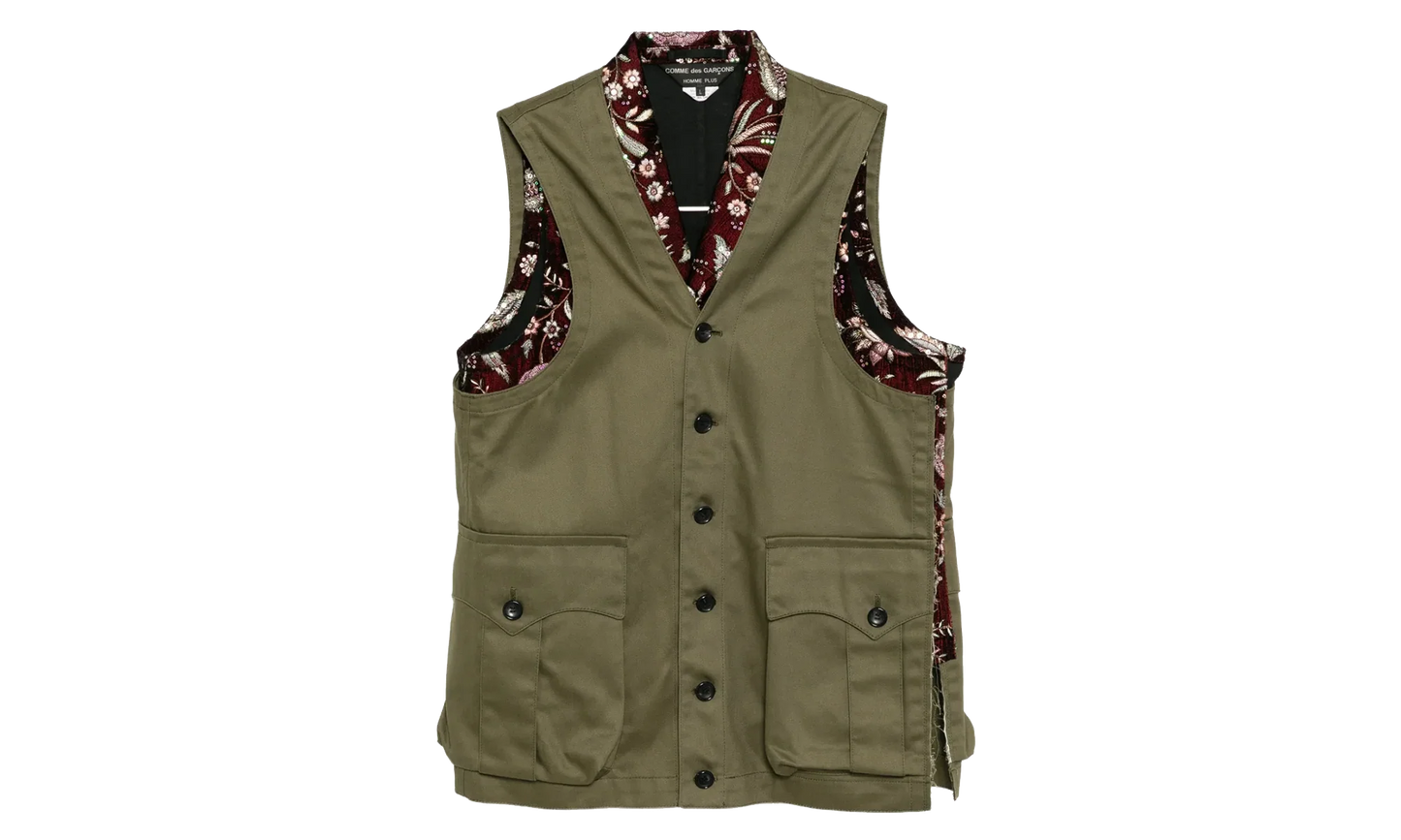 Pocket Casual Vest "Burgundy Khaki" PP V004 051