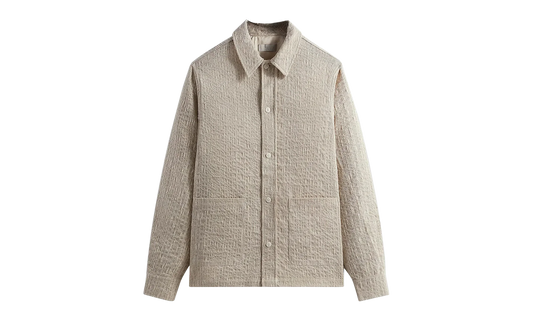 Slub Boucle Boxy Collared Overshirt "Canvas" KHM031816 210