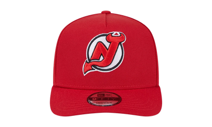 9FIFTY New Jersey Devils A Frame Snapback Hat "Red" NE172