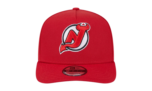 9FIFTY New Jersey Devils A Frame Snapback Hat "Red" NE172