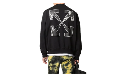 Carav Arrows Motif Sweatshirt "Black/White" OMBA054F21FLE0111001