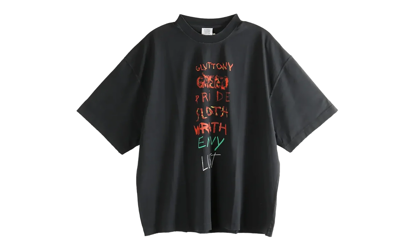 7 Sins T-Shirt "Black" ME76TR196BX BLAC