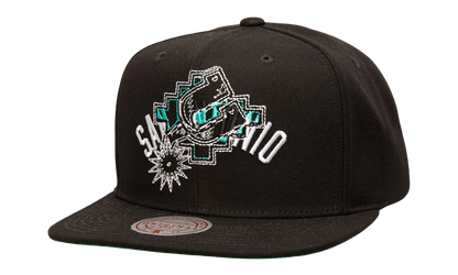NBA Hardwood Classics Double Up Snapback Cap "San Antonio Spurs - Black" HS9644 SASBLCK