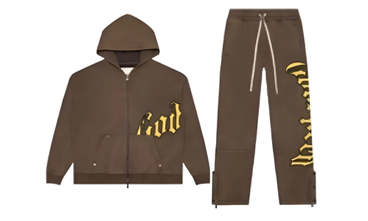 OG Logo Sweatsuit V2 "Washed Charcoal / Yellow" GS016
