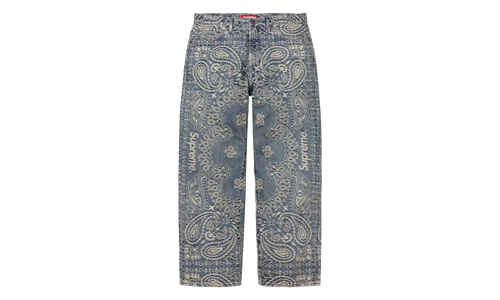 Bandana Jacquard Baggy Jean "SS25 - Blue" SU25290