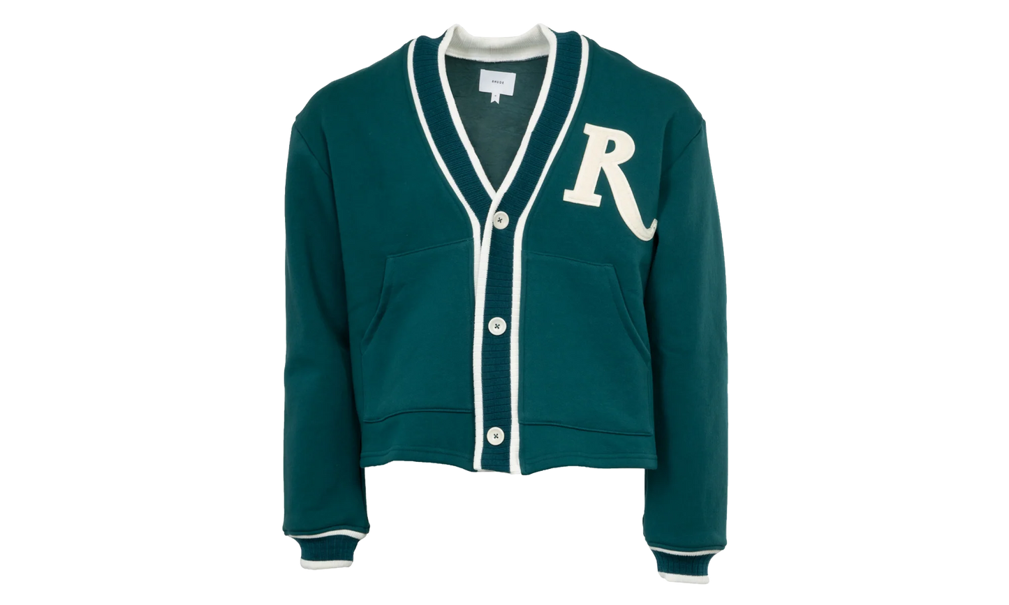 R Patch Terry Cardigan "Teal / Cream" RHPS24CA01150128 TEC