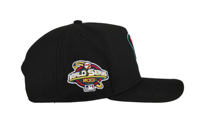 9FIFTY Arizona Diamondbacks 2001 Team Color A Frame Snapback Hat "Black (Grey Brim)" NE465