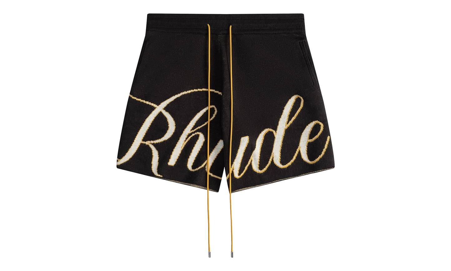 Script Knit Shorts "Black / Cream" RHPS24SH16973165 BLC