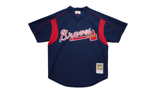 MLB John Smoltz Authentic Batting Practice Jersey "2003 Atlanta Braves – Navy" ABPJAC20009 ABRNAVY03JSM