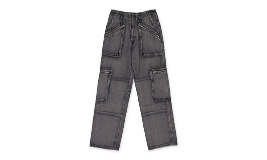 Loose Straight Cargo Pants Wmns "Black" PF22WDF019_BLACK