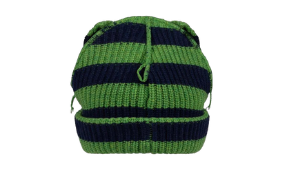 Supersized Chunky Ears Beanie "Green / Navy Stripe" 52132703