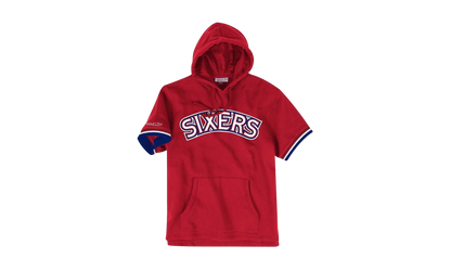 NBA French Terry Short Sleeve Hoodie "Philadelphia 76ers - Scarlet" FPHDMG18037 P76SCAR1