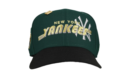 59FIFTY New York Yankees 1999 World Series Script Fitted Hat "Green / Gold" NE251