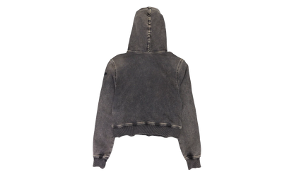 D-Angy-Hood Track Cropped Denim Hoodie "Black" A12574 068HT 02