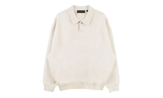 Knit Long Sleeves Polo "Cloud Dancer" 192BT232181F