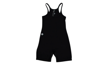 Ribbed Embroidered Romper "Black" CHRM1015