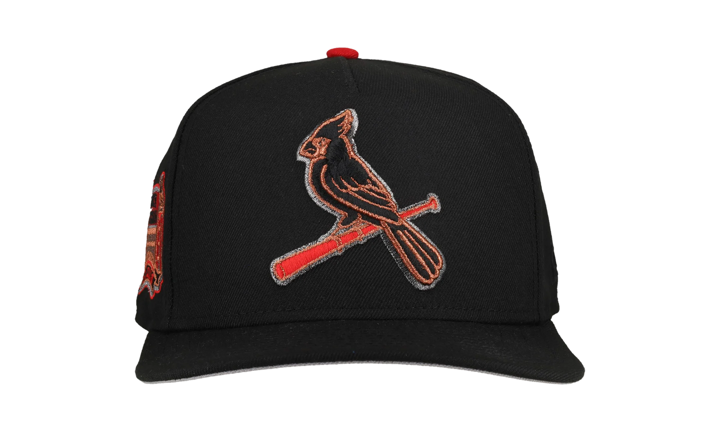 9FIFTY St. Louis Cardinals Busch Stadium A Frame Snapback Hat "Black Metallics" NE384