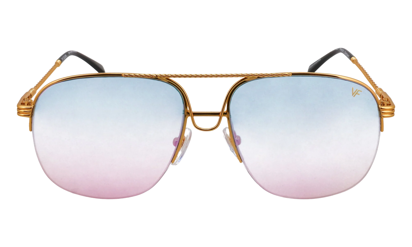 Collins Half Rim 24KT "Yellow Gold / Blue Pink Gradient Multiflash" MPCL2 0005 54T8