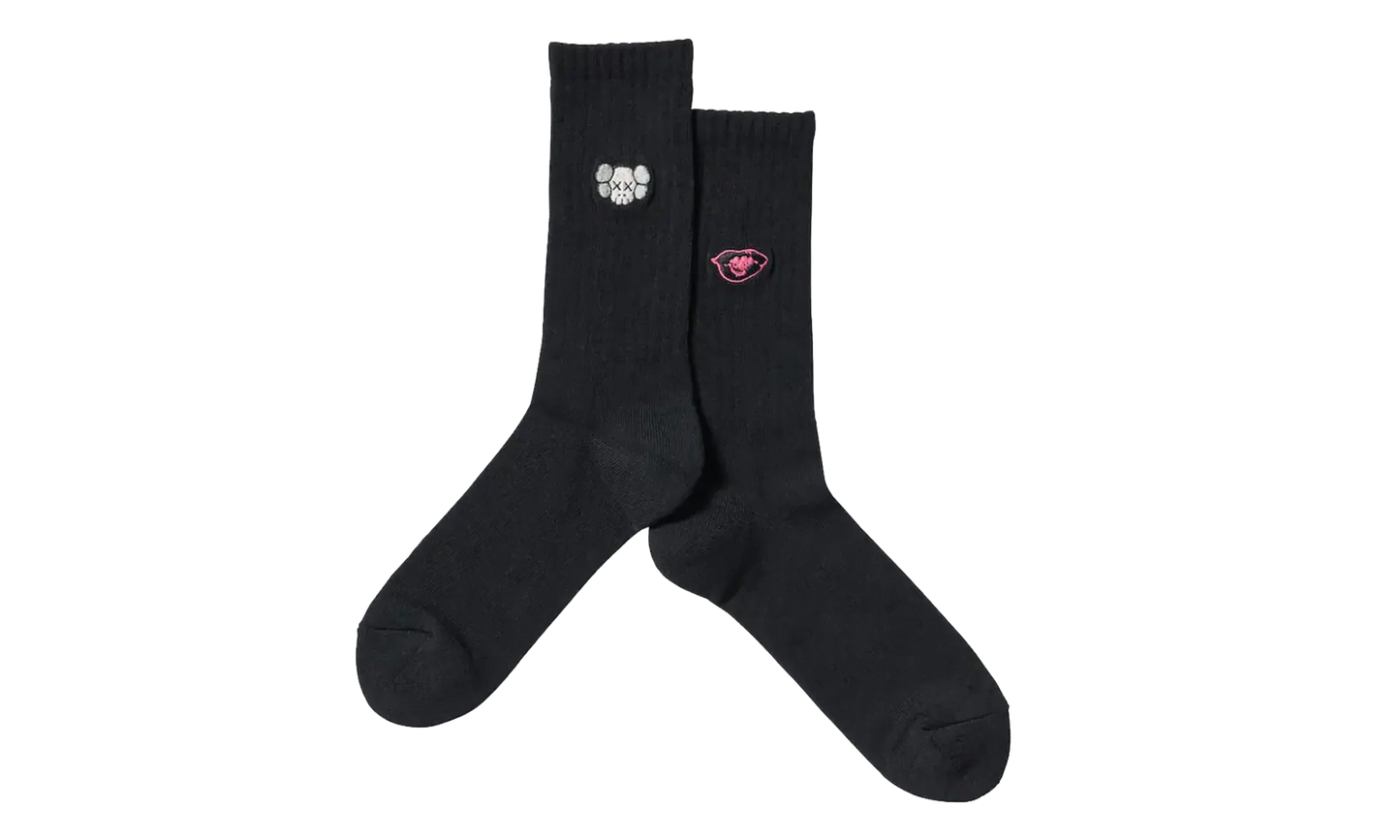 Uniqlo Warhol Black UT Socks "Black" KAWS202478