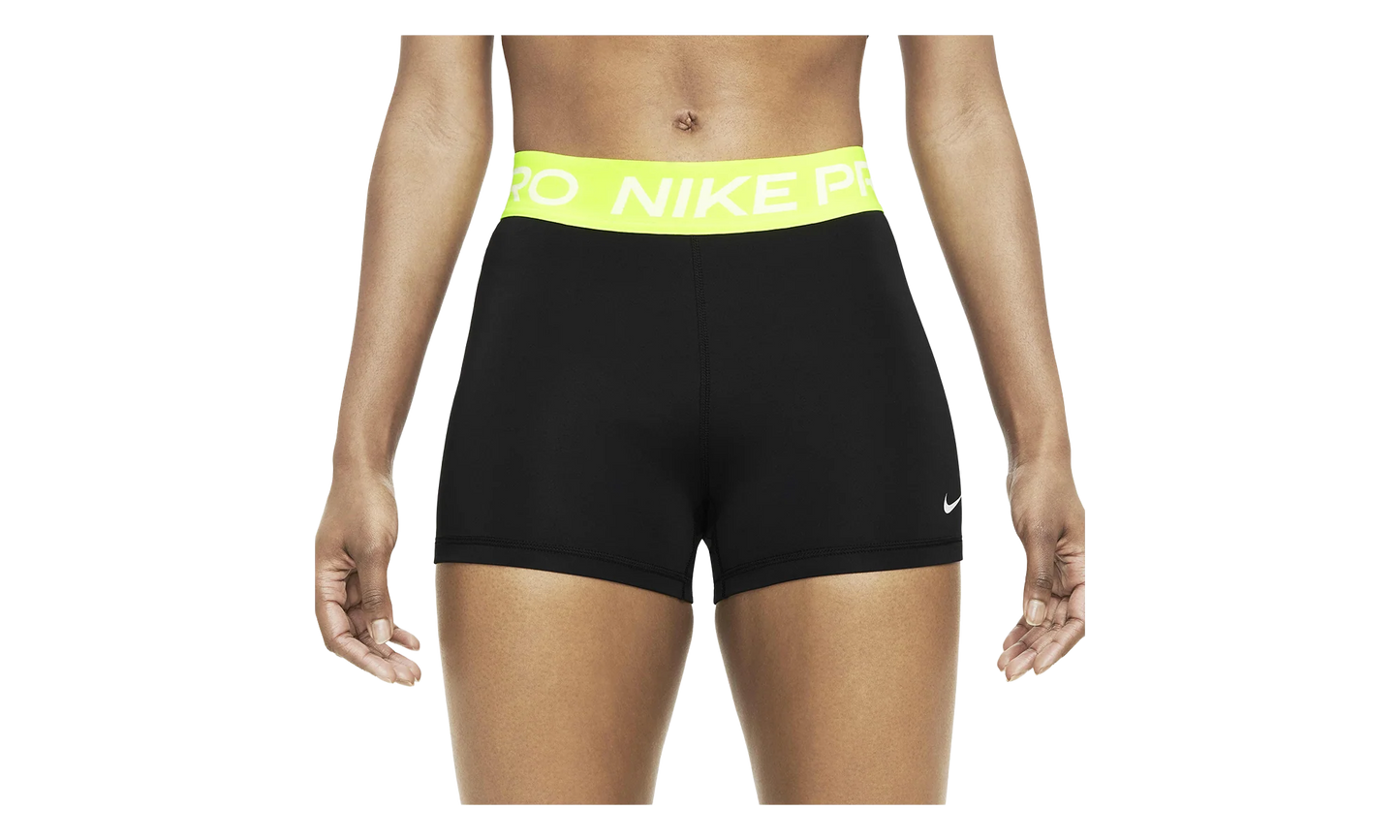 Pro 3" Shorts WMNS "Black / Volt" CZ9857 013