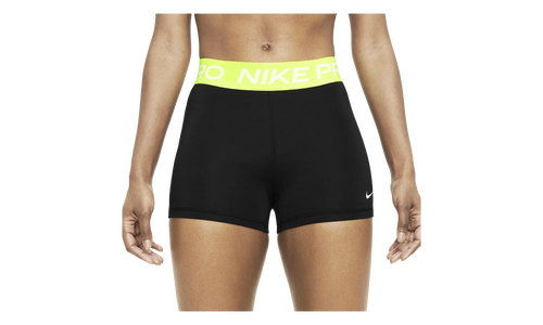 Pro 3" Shorts WMNS "Black / Volt" CZ9857 013