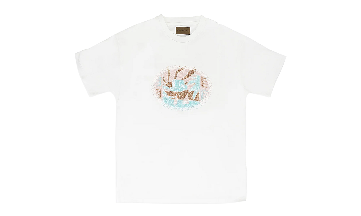 BEADED NILE RIVER T-SHIRT "White" BRC-MTPS-0004