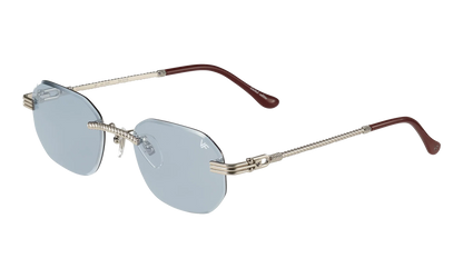 Hustler Rimless Drill Mount 24KT "White Gold / Blueberry" DMHU2 0046 44C3