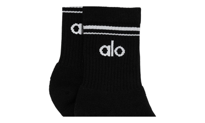 Half-Crew Throwback Sock "Black / White" ALO02