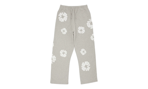 Cotton Wreath Open Hem Sweatpants "Grey" DT415