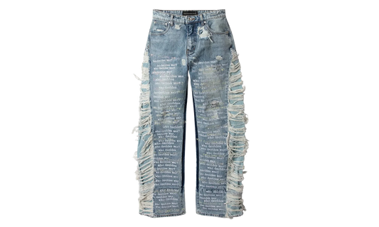 Ultra Flare Scripture Denim Jeans "Blue" EBGLDWUV