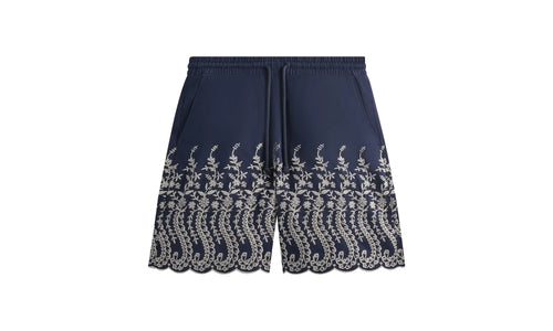 Floral Eyelet Lewis Short "Navy" KHM060594 5033