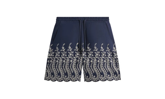 Floral Eyelet Lewis Short "Navy" KHM060594 5033