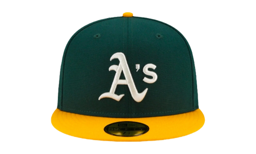 59FIFTY MLB Oakland Athletics Pop Sweat Fitted Hat "Green / Yellow" NE497