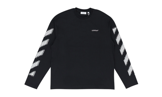 Pixel Diagonal Skate L/s Tee "Black / White" OFW MTPS 0063