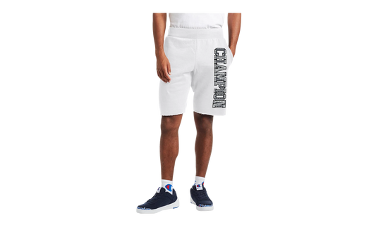 C-Life 10" Reverse Weave Cutoff 3-D Logo Shorts "White" 89597 586528 100