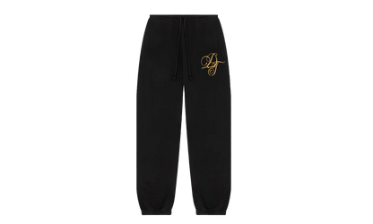 Metallic Gold Script Sweatpants "Black" DT283