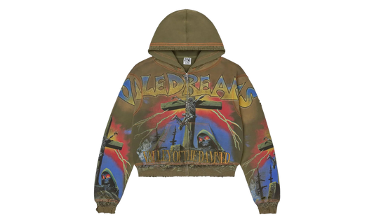 Damned Big Zip Up Hoodie "Green" VALE 11 007 VFDBZUOG GN