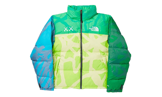 The North Face Youth Retro 1996 Nuptse Jacket "KW Safety Green Nuptse Print" KAWS202464