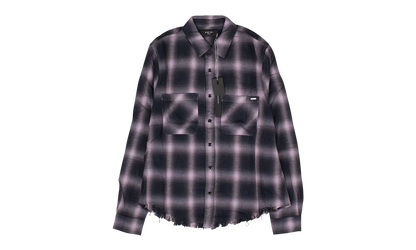Black And White Shadow Plaid Shirt "Black and Lavender" AMR XTPS 0225