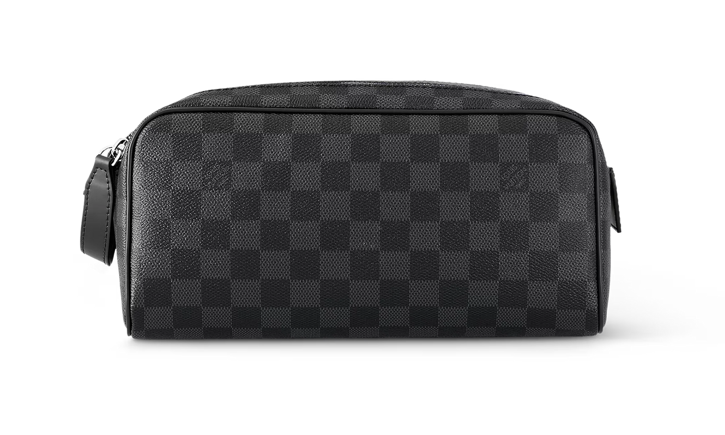 Dopp Kit Toilet Pouch "Damier Graphite Canvas" N40127