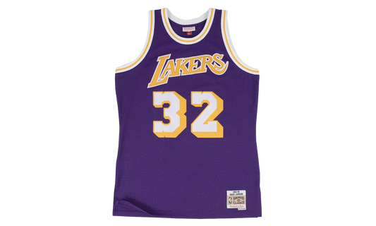 NBA Magic Johnson Swingman Road Jersey "1984 Los Angeles Lakers - Purple" SMJYGS18176 LALPURP84EJH